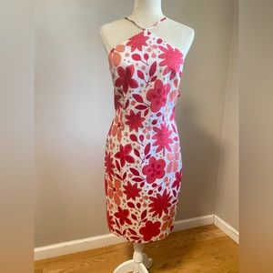 David Meister cotton open back dress